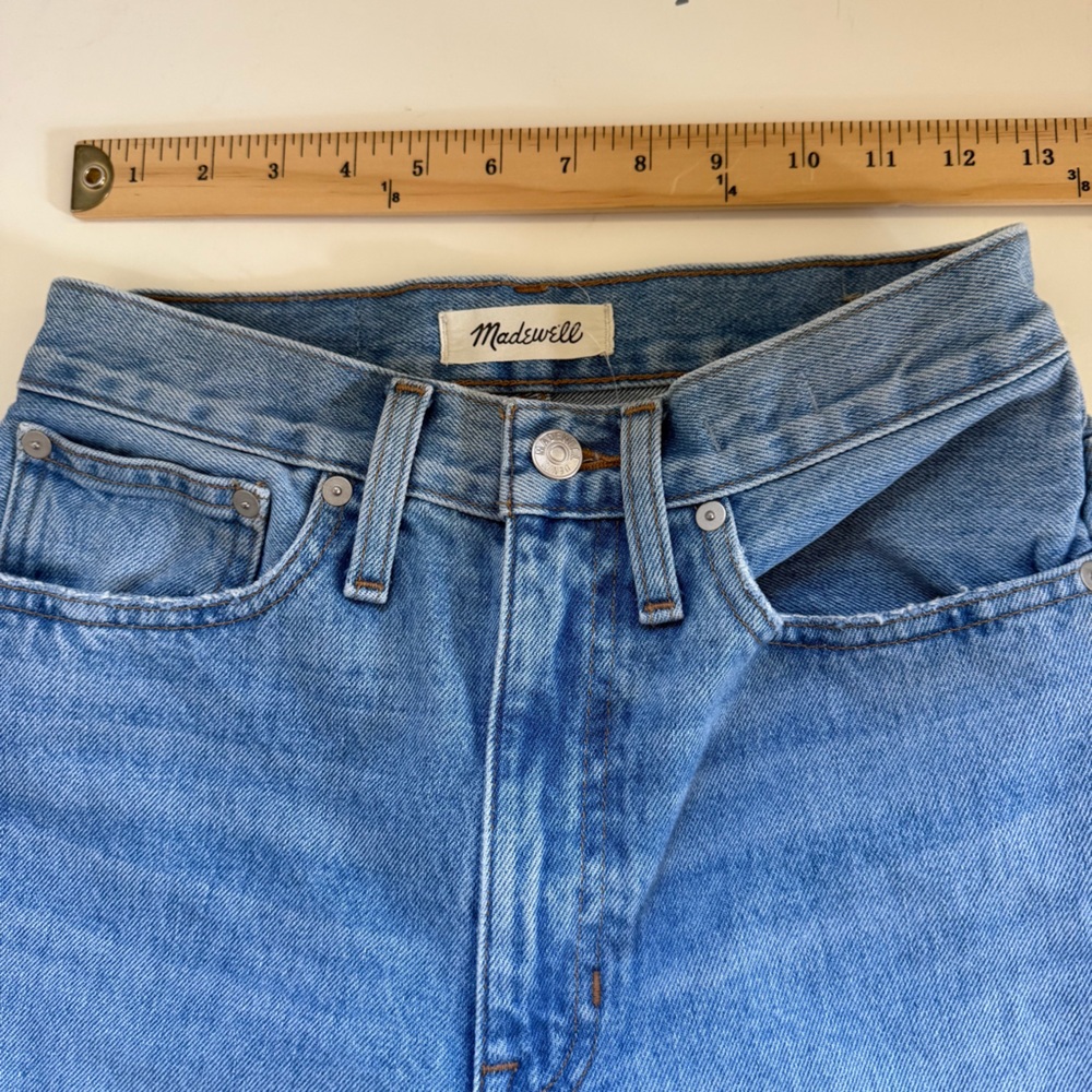 Madewell Balloon Jeans Barrel Leg Blue Denim High Waist Size 25 - Picture 8 of 10
